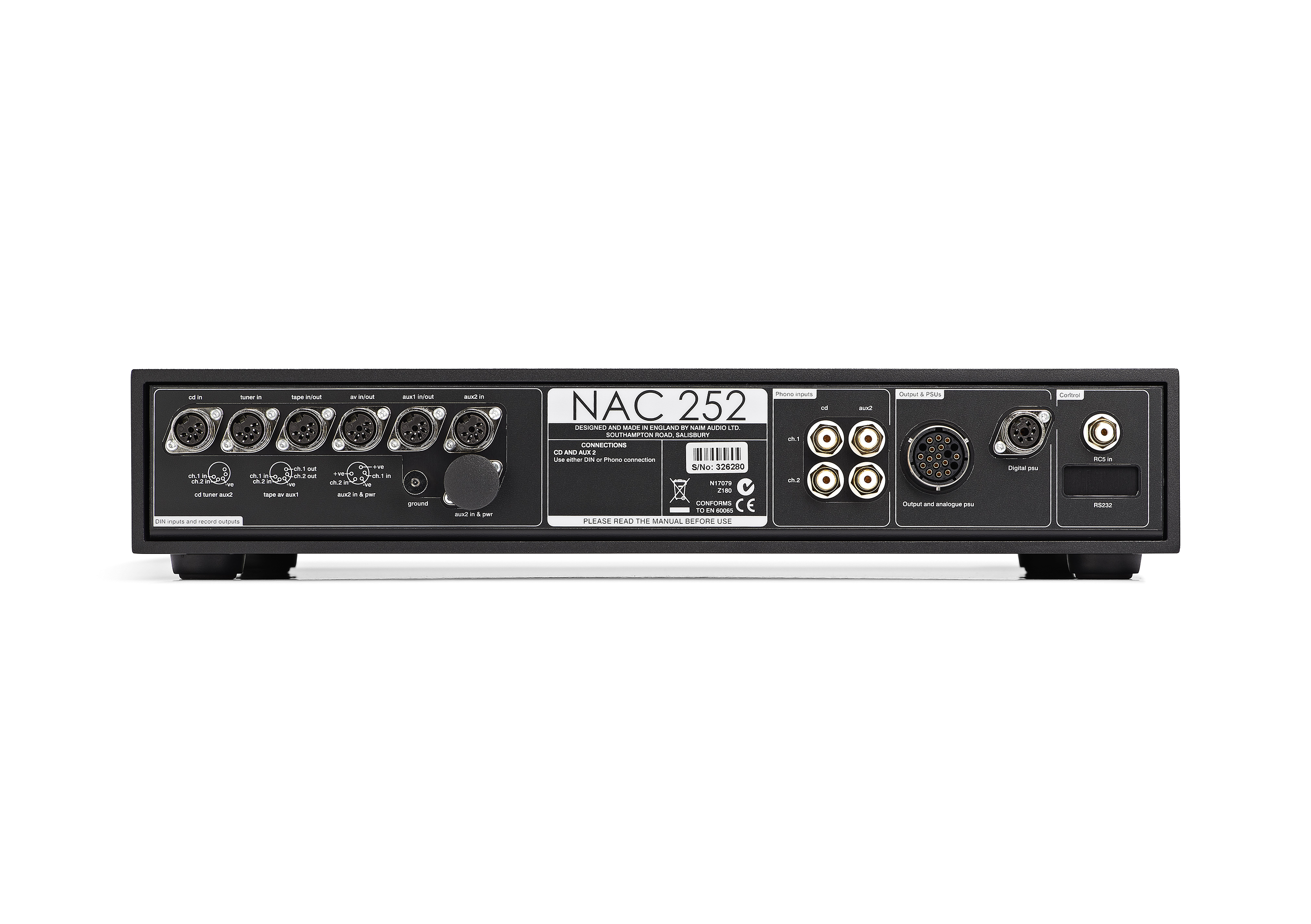 NAC 252 Separate Preamplifier - Rear View